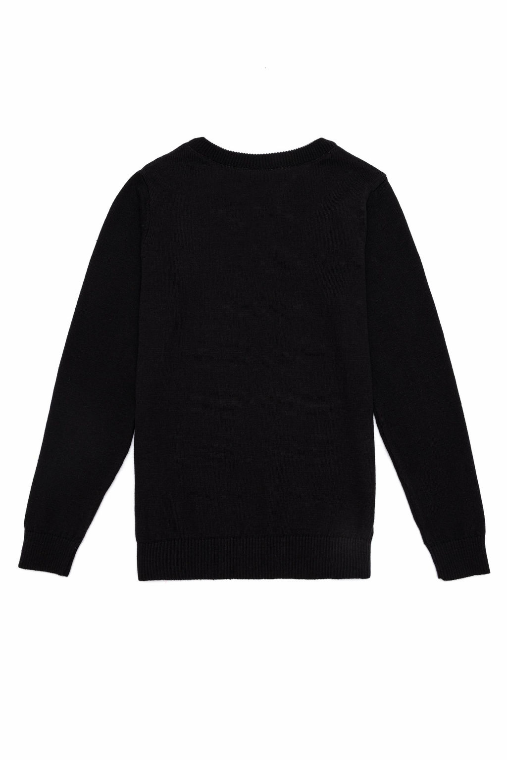Черный трикотажный свитер с круглым вырезом для мальчика - U.s. polo assn фото 5