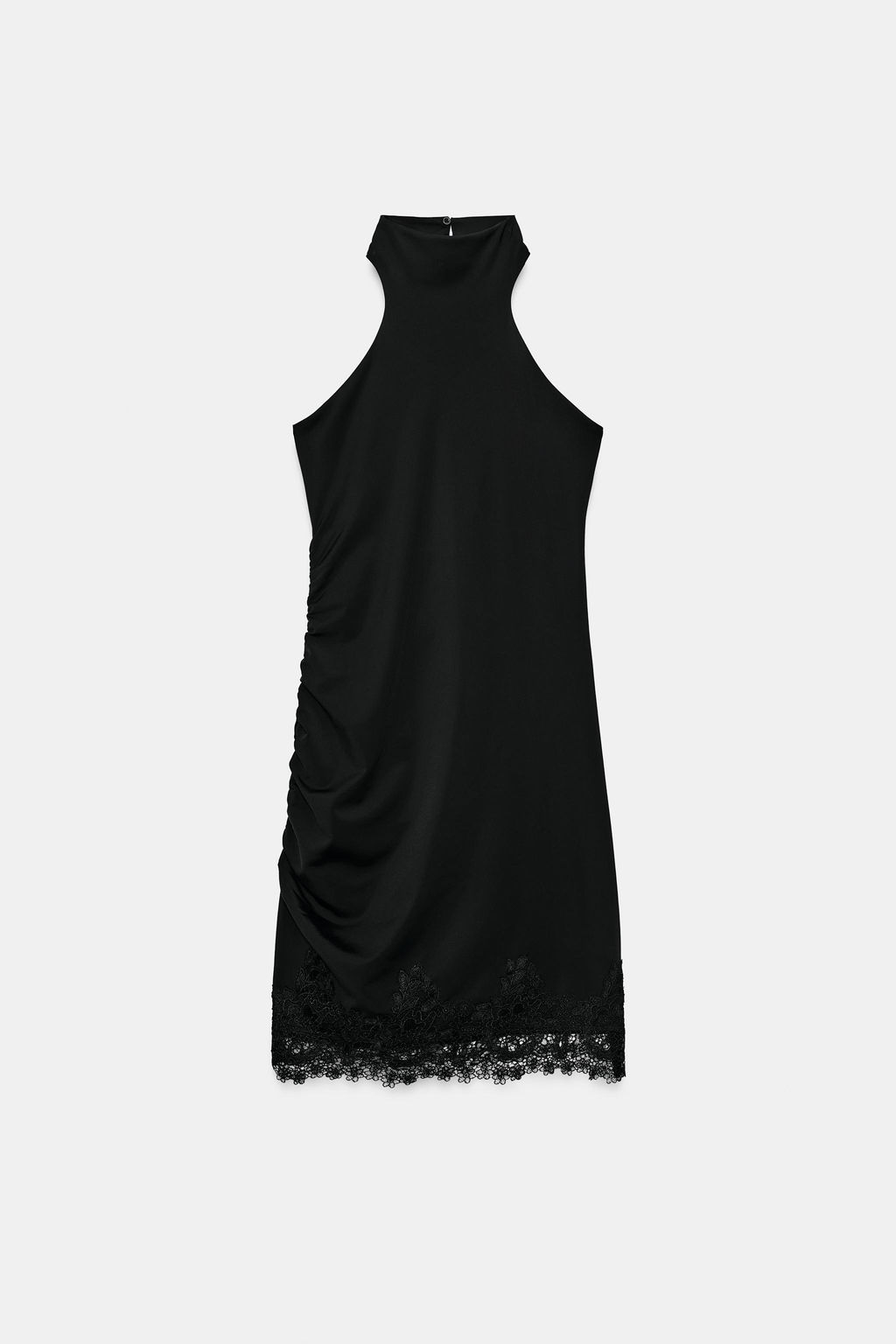 VESTIDO HALTER ENCAJE / Negro - Zara фото 5