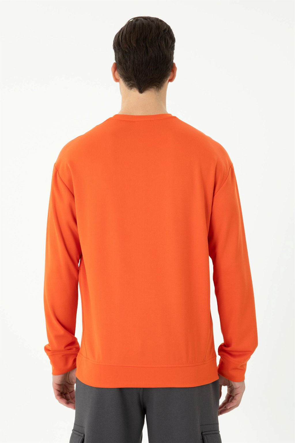 U. S. Polo Assn / Мужской оранжевый комфортный свитшот с круглым вырезом - U.s. polo assn фото 12