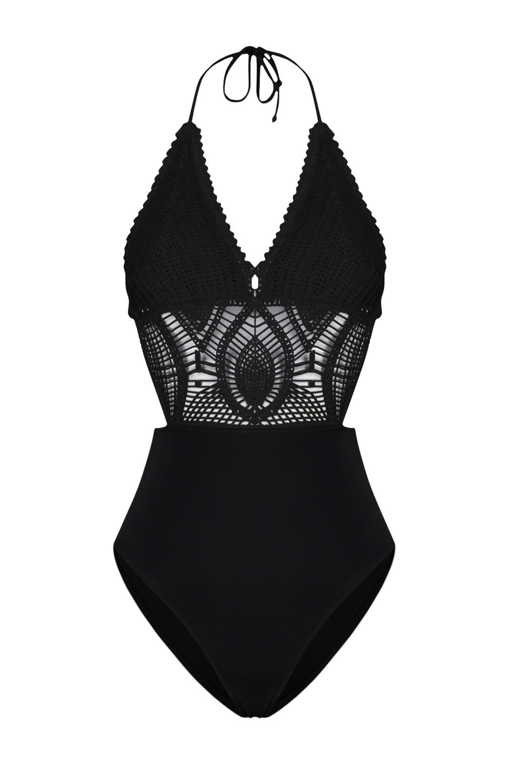 TRENDYOLMILLA Beyaz V Yaka S?rt Dekolteli Triko Regular Mayokini TBESS24MY00002  фото 7