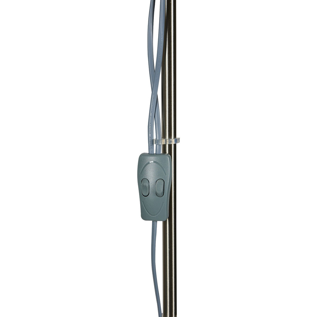 UML-T520 E27+E14 SILVER/WHITE Торшер напольный под лампу Е27 и Е14, 2х60W. Серебристый/Белый. ТМ Uniel