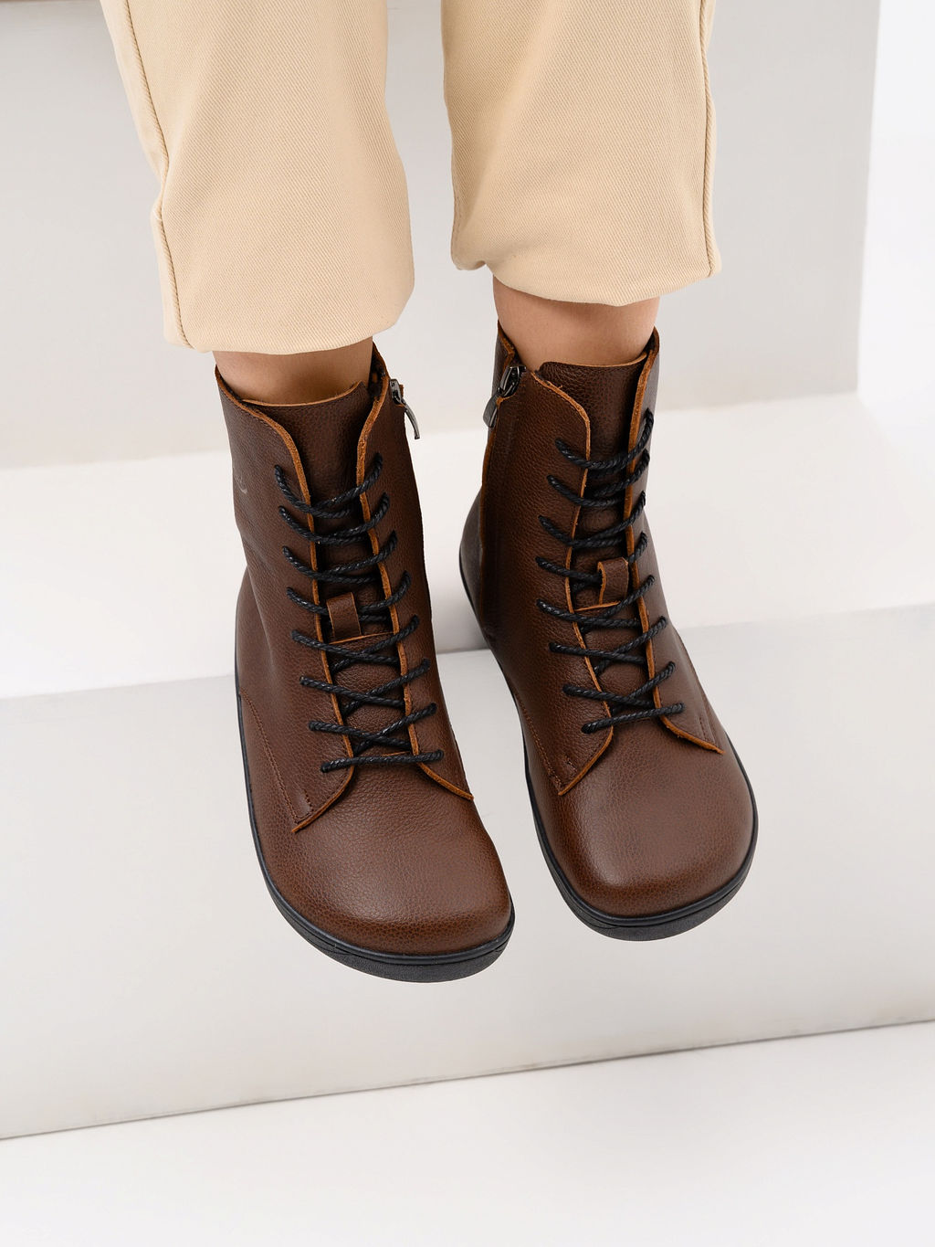 Босоногие ботинки 351.NATAbl.Светло-коричневый оттима/шерсть