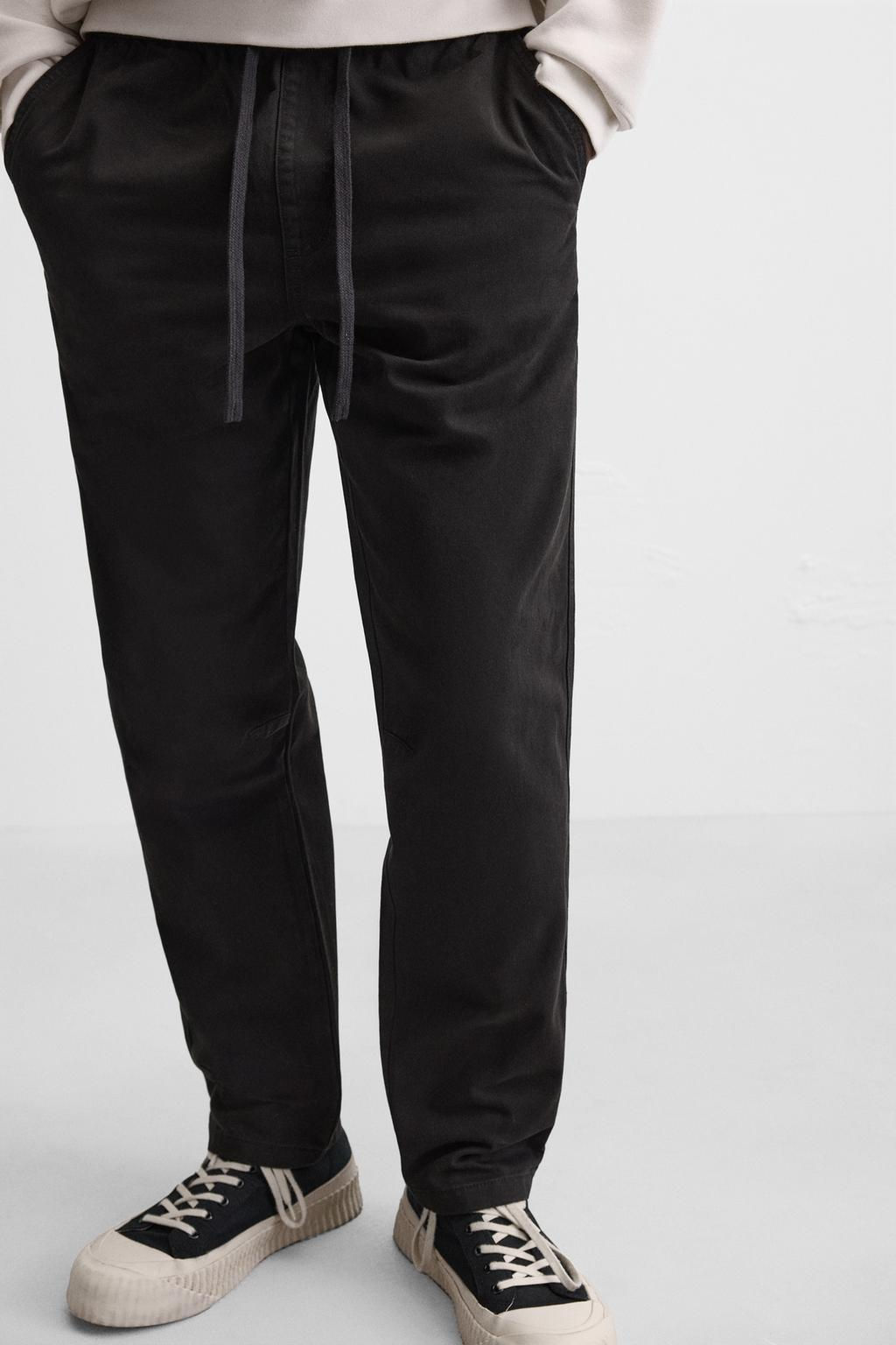 WASHED JOGGER WAIST TROUSERS - Zara фото 22