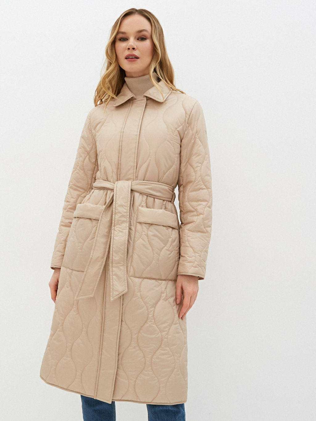 Conso/SL 220117 - light beige Утепленное Пальто  фото 9