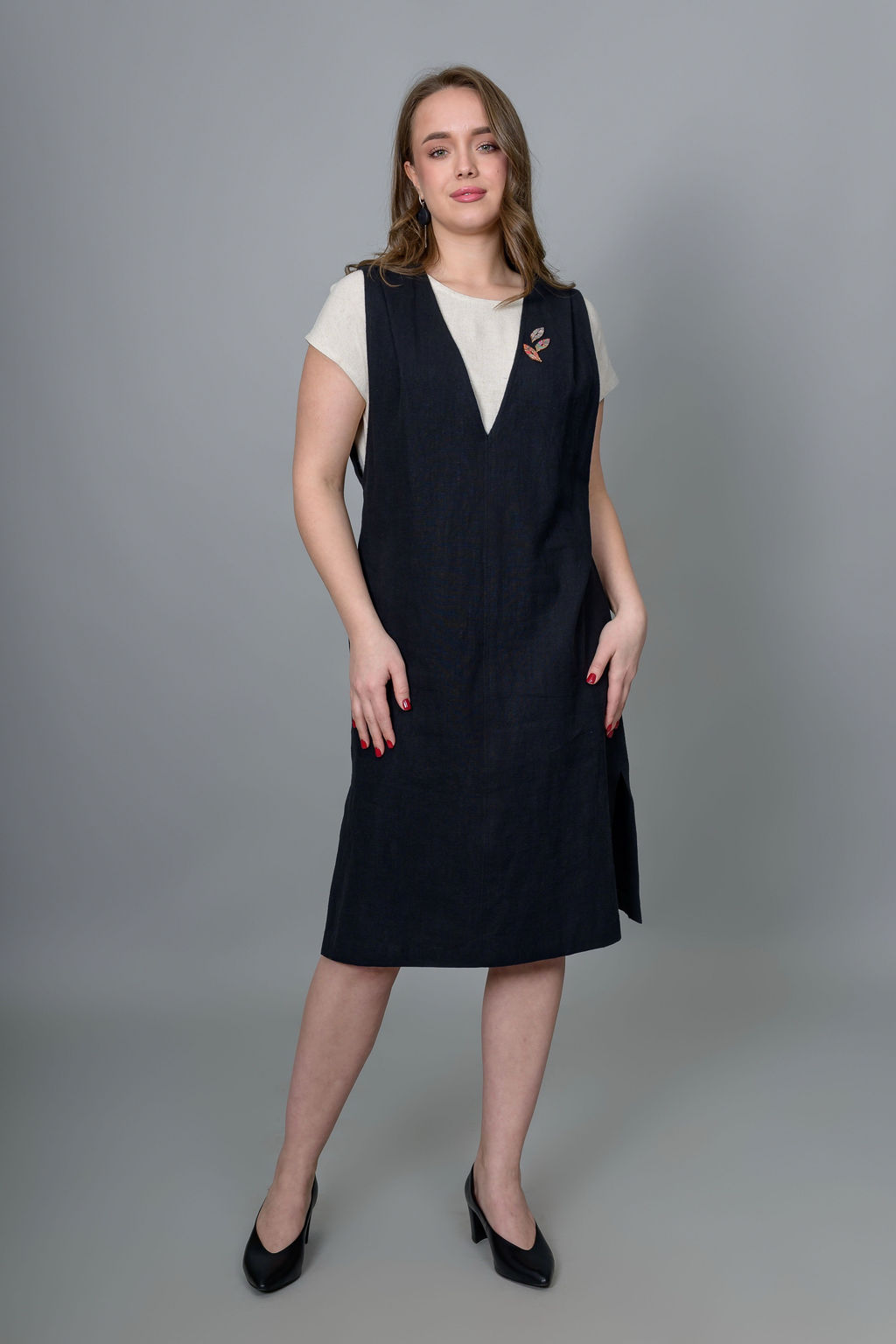 Платье- сарафан 100% крапива