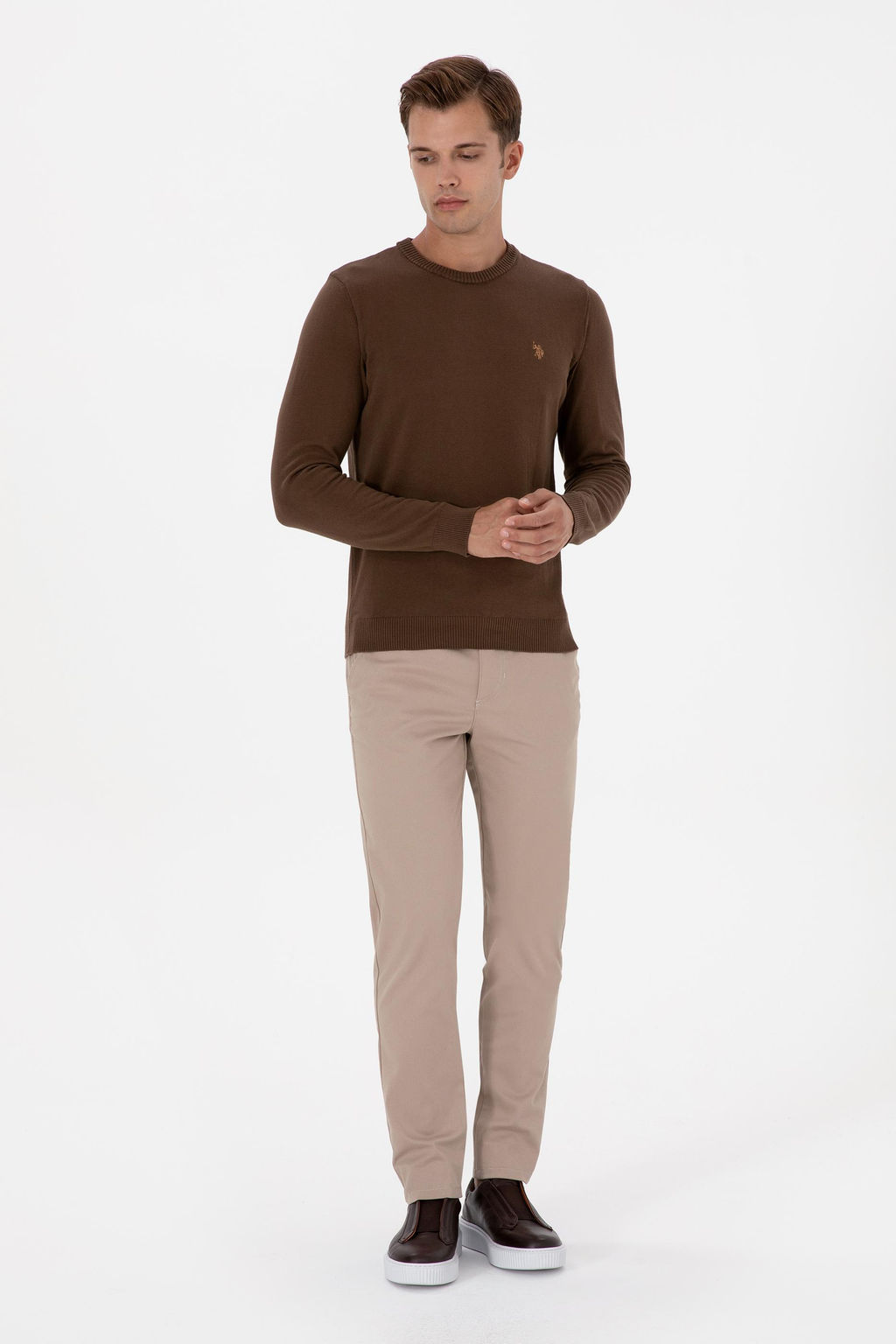 Erkek Koyu Bej Kanvas / Chino Pantolon Sepette S_rpriz _ndirim - U.s. polo assn фото 3