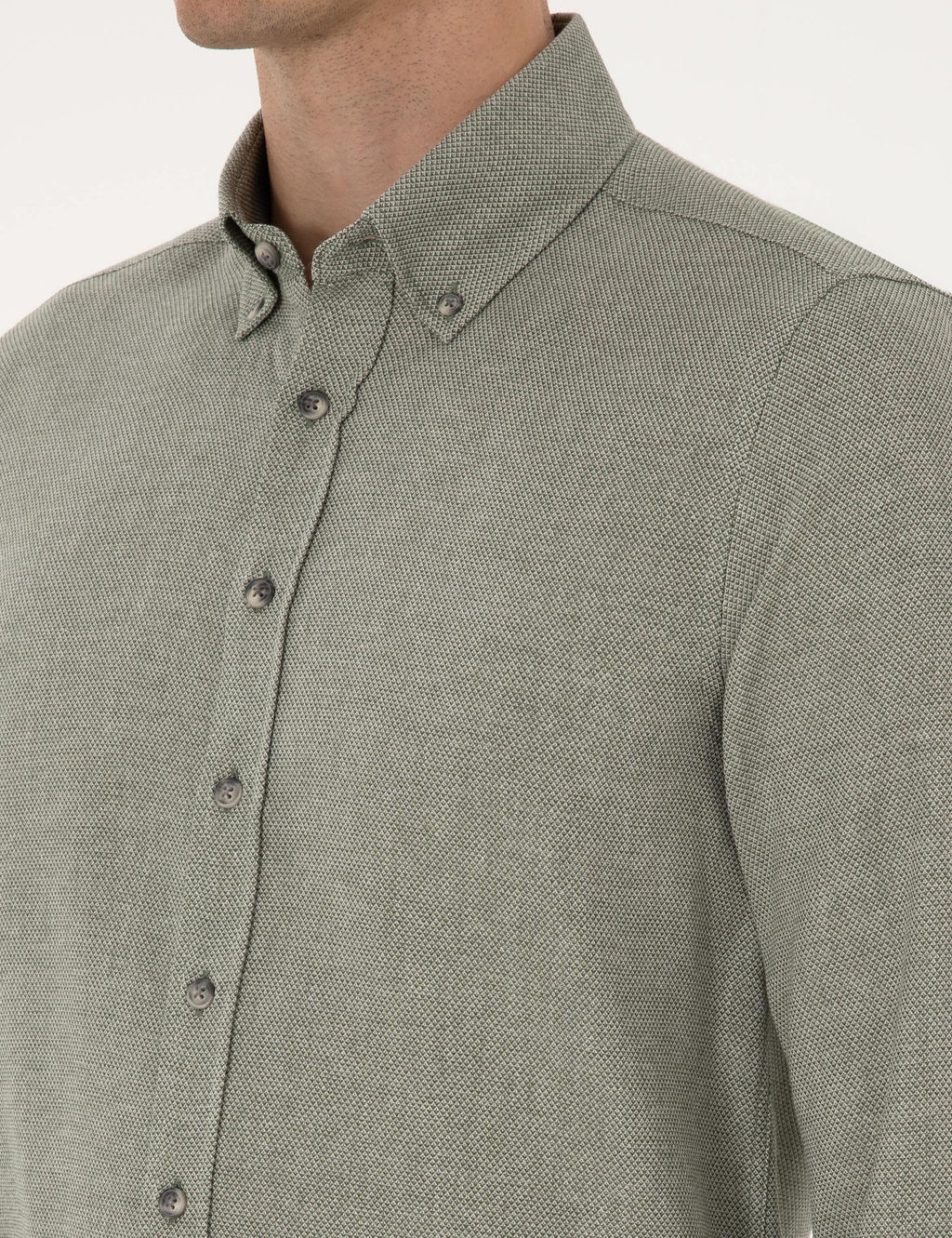 Ye_il Slim Fit Uzun Kollu G_mlek - Pierre cardin фото 7