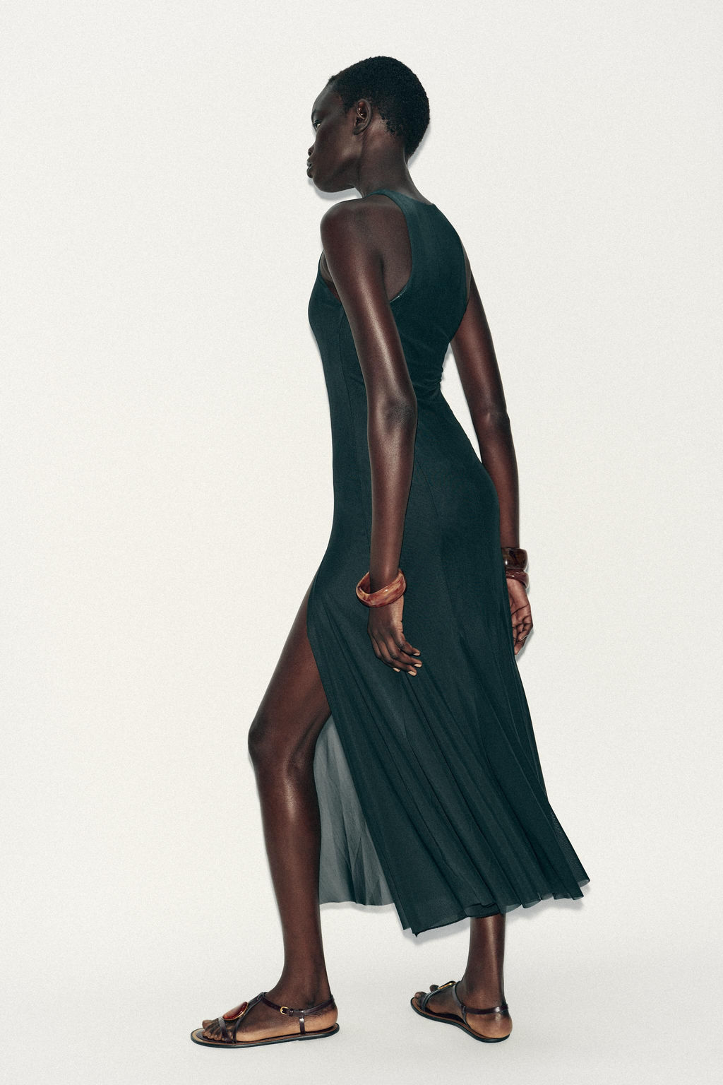 GODET TULLE LONG DRESS - Zara фото 3