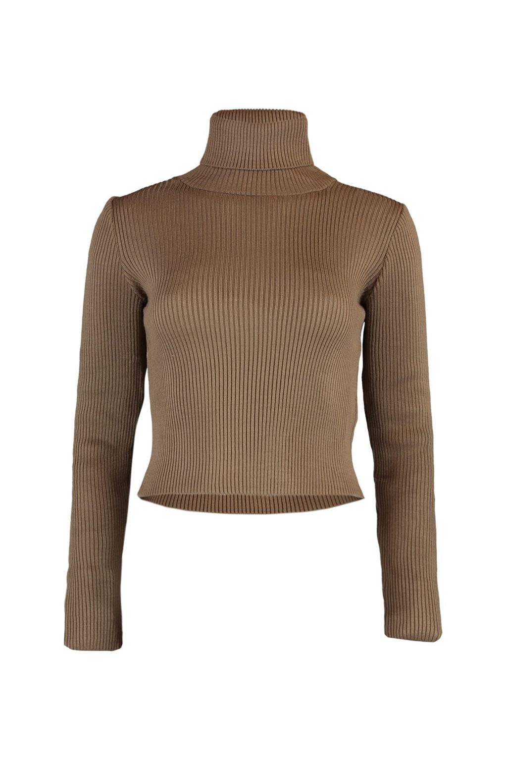 Kahverengi Basic Bal?kc? Yaka Triko Kazak TWOAW21KZ1279 - Trendyolmilla фото 6