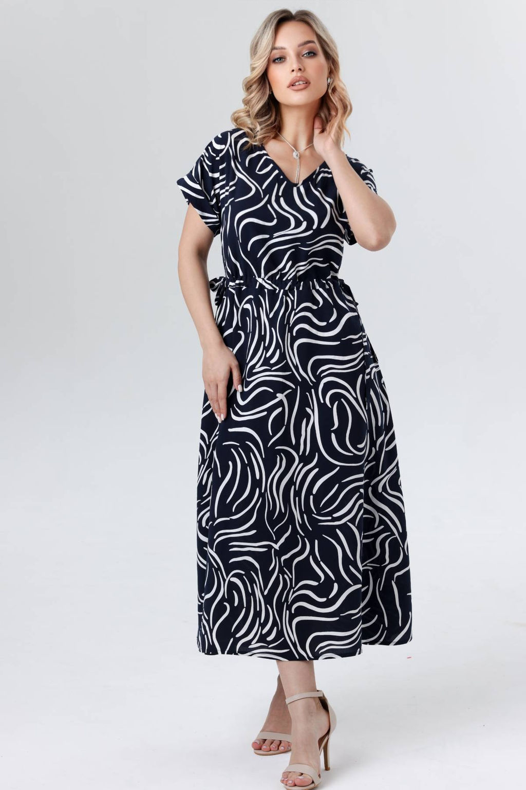 Платье штапель 6121/05/Синий