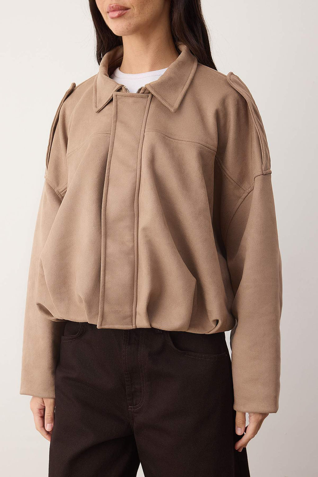 Vizon Oversize Kal?p Suet Bomber Ceket Mont TWOAW26MO00172