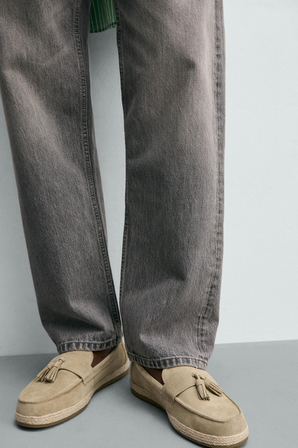 MOCAS?N PIEL CASUAL BORLAS / Blanco Crudo - Zara фото 3