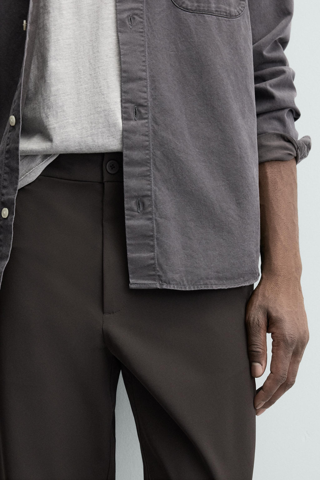 PANTAL?N REGULAR FIT CONFORT / Marr?n - Zara фото 5