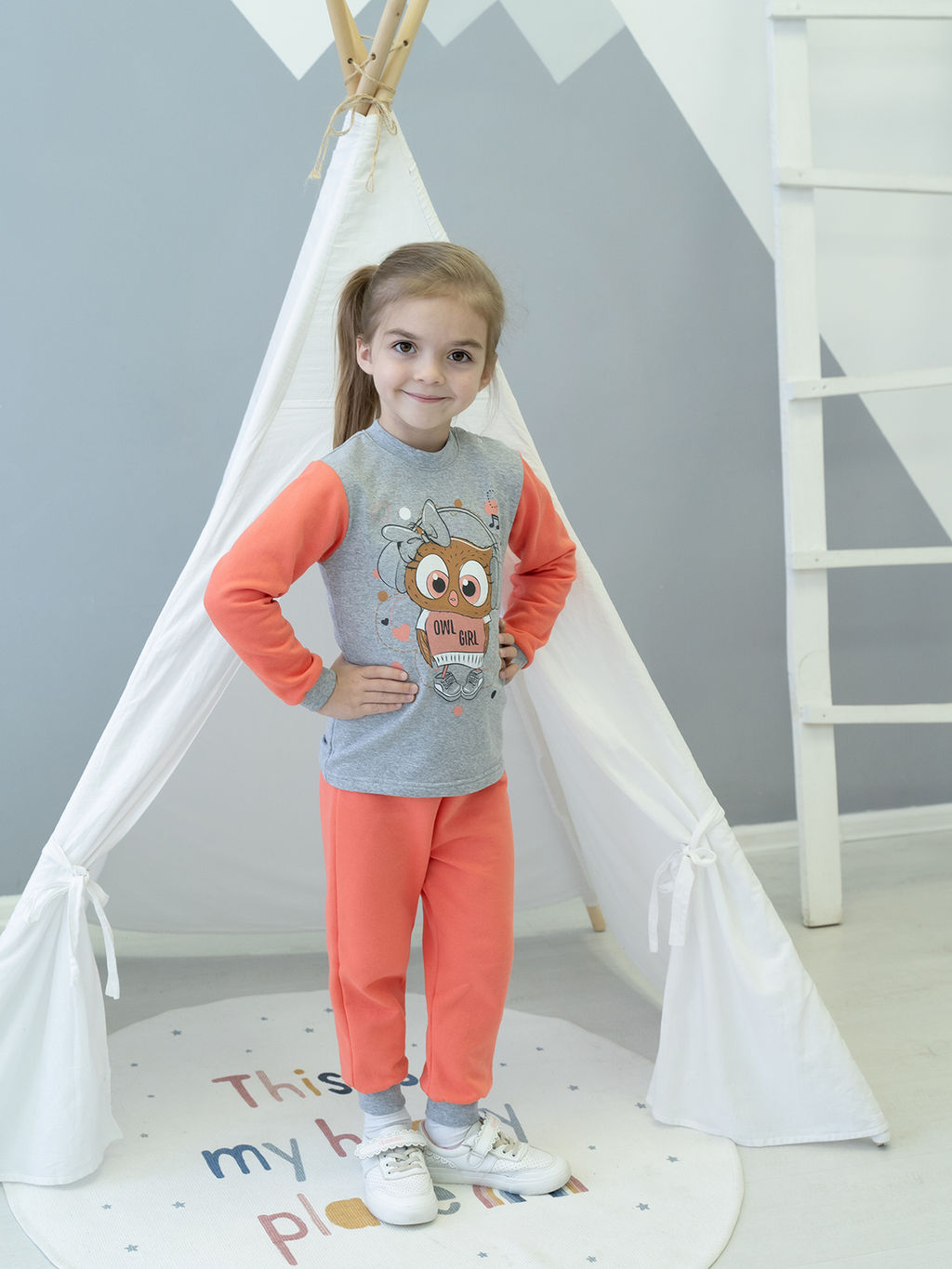 Костюм детский кораллмеланж сова в наушниках