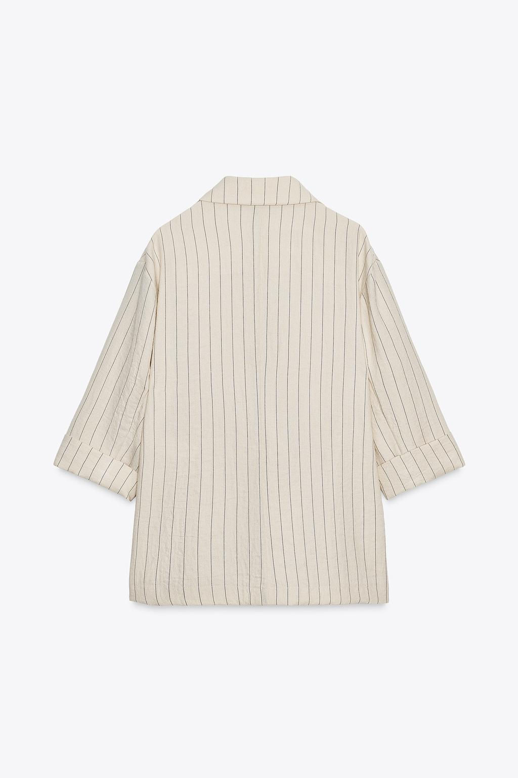 STRIPED DOUBLE-BREASTED BLAZER - Zara фото 6