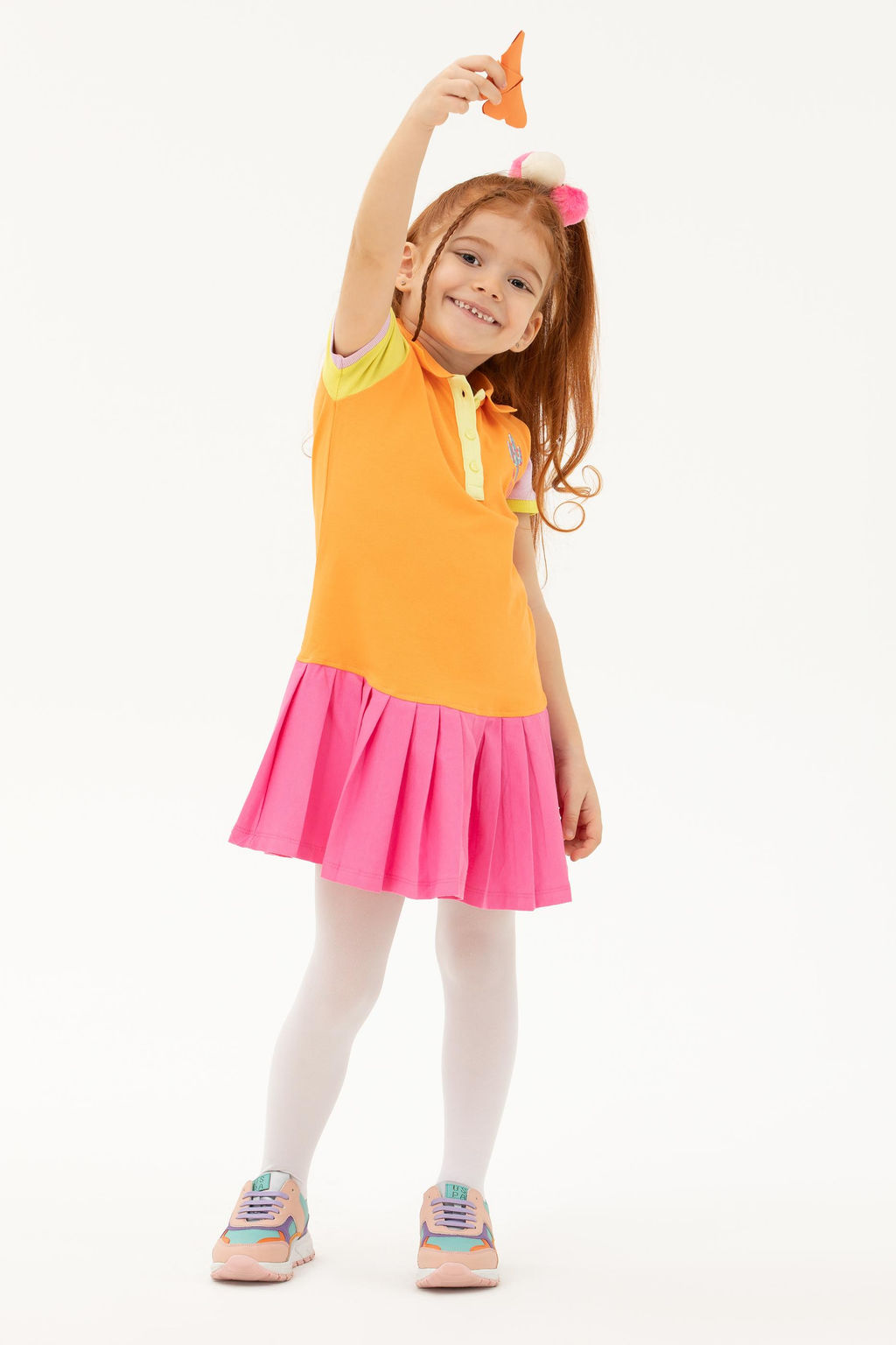 K_z _ocuk Turuncu _rme Elbise