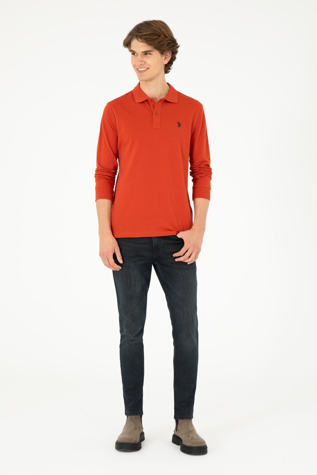 Erkek Kiremit Basic Sweatshirt