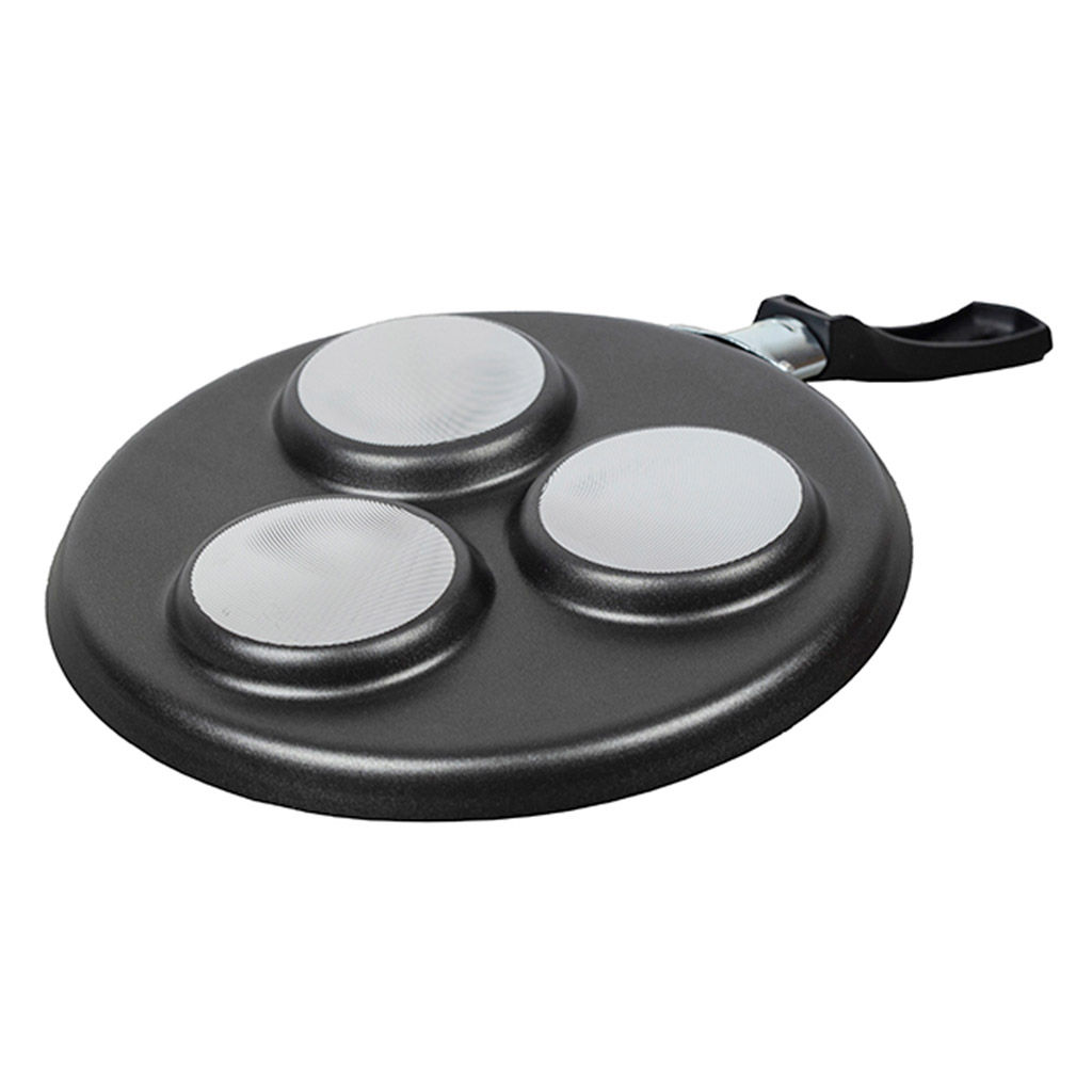 ХИТ Сковорода с антипригарным покрытием порционная д24см, h3,2см, s1,8мм Россия) - Домашняя мода фото 4