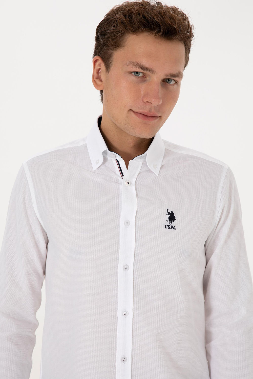 Erkek Beyaz Uzun Kollu G_mlek - U.s. polo assn фото 2