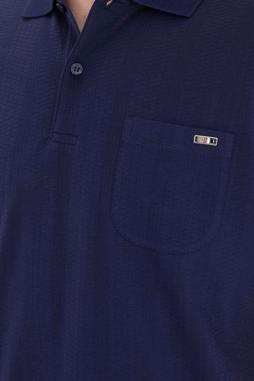 Мужская темно-синяя футболка с воротником-поло - U.s. polo assn фото 7