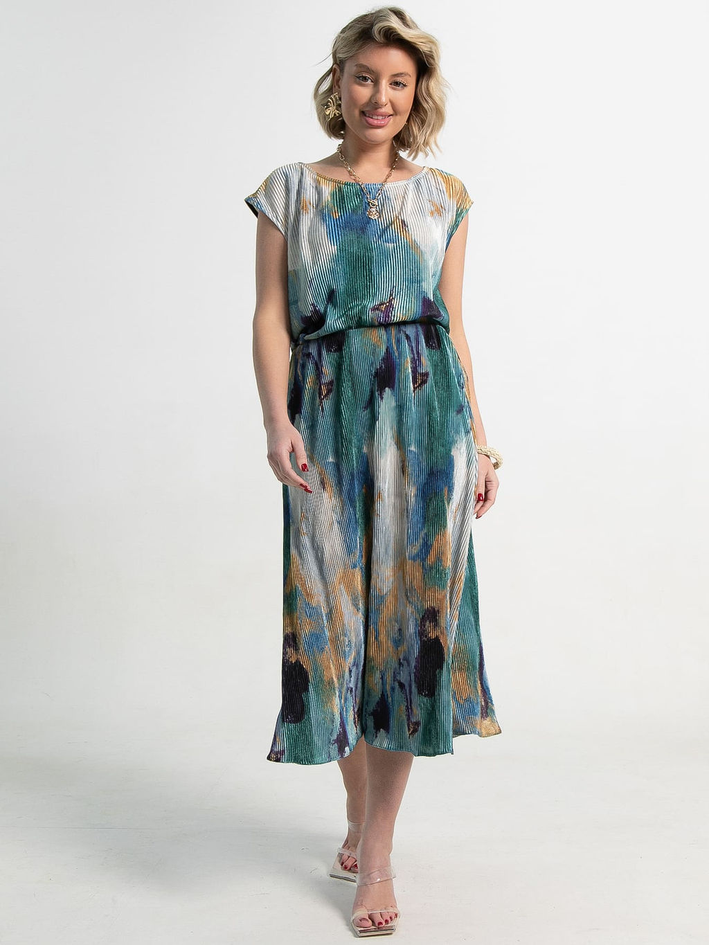 Костюм с юбкой Вайнона (зеленый) К15119-10М - Lt collection фото 6