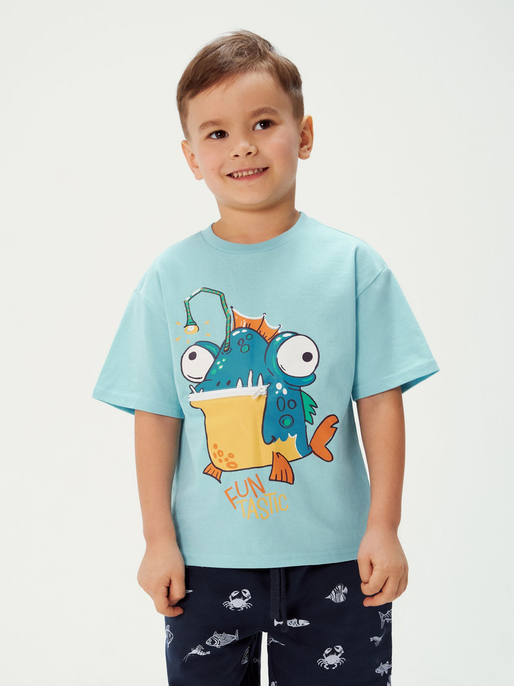 ACOOLA / Футболка детская для мальчиков Piranha голубой фото 3