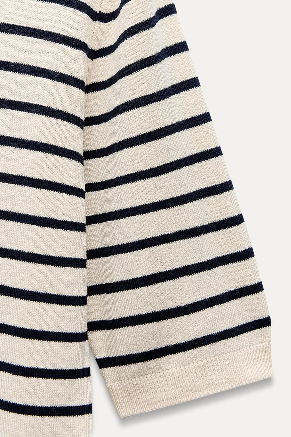 BASIC PLAIN KNIT SHORT SLEEVE TOP - Zara фото 8