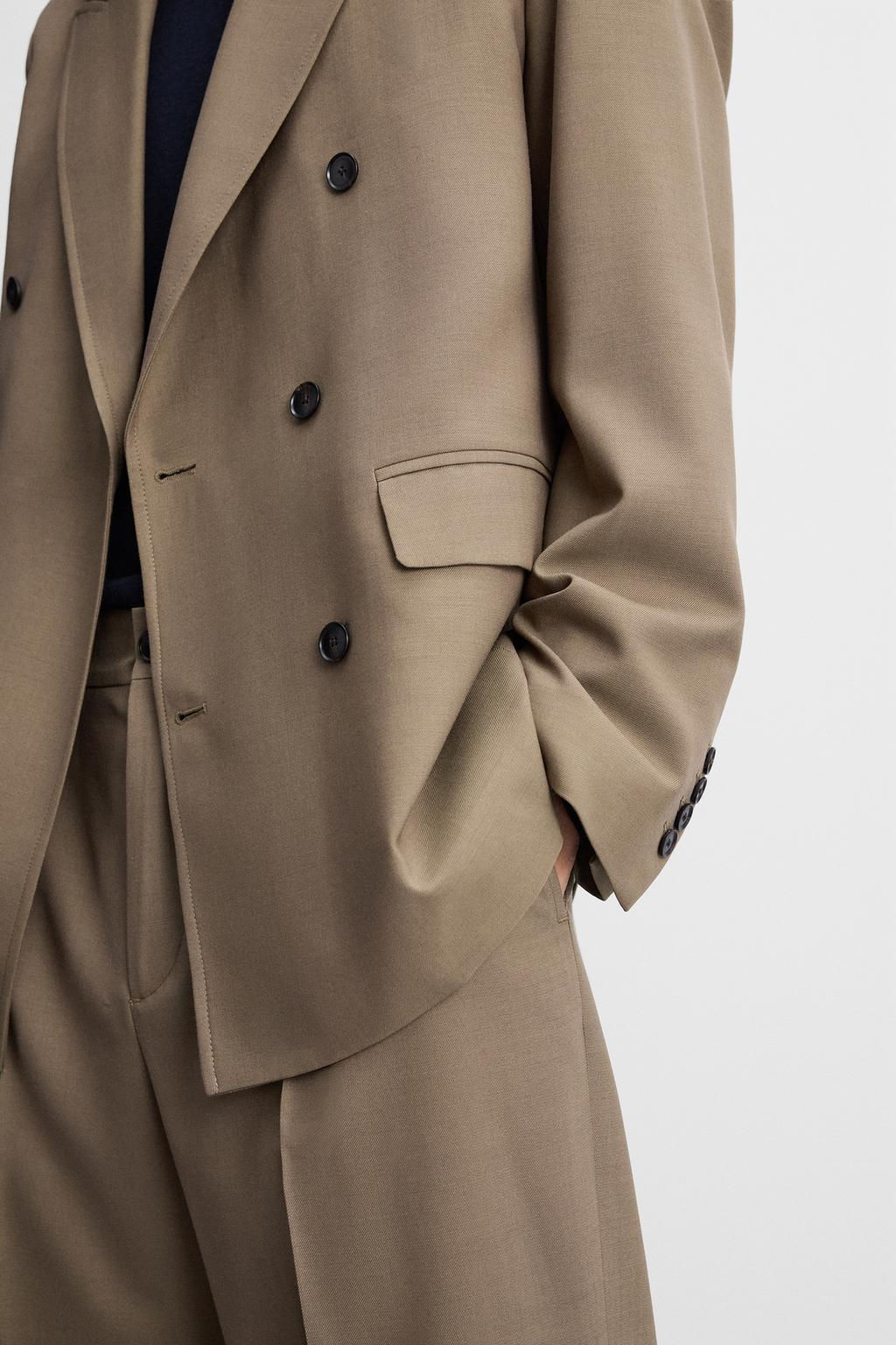 DOUBLE-BREASTED SUIT BLAZER - Zara фото 6