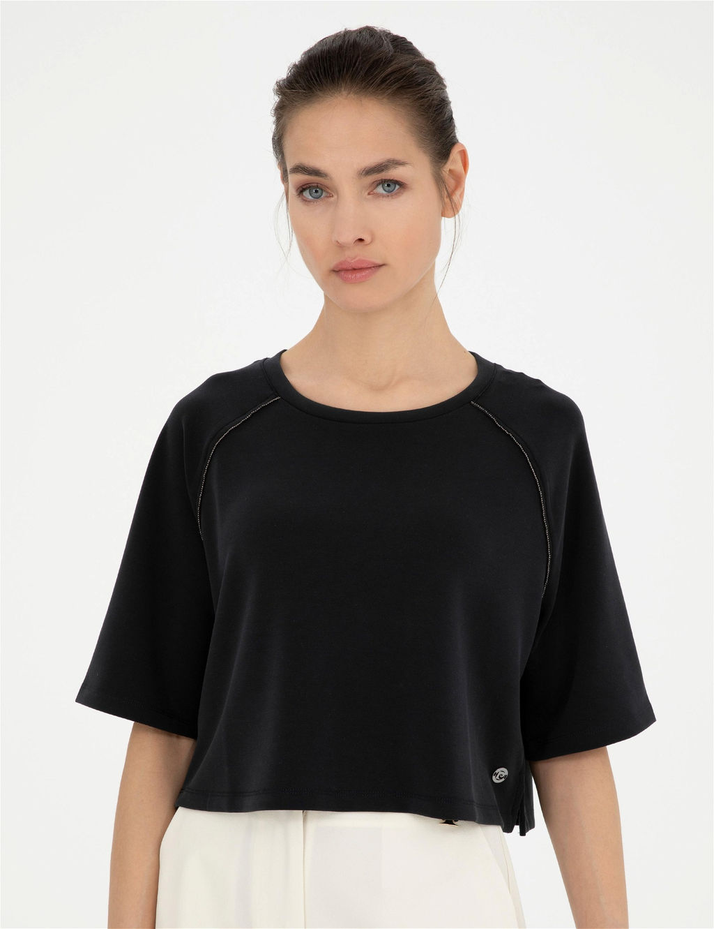 Siyah Comfort Fit Sweatshirt - Pierre cardin фото 3