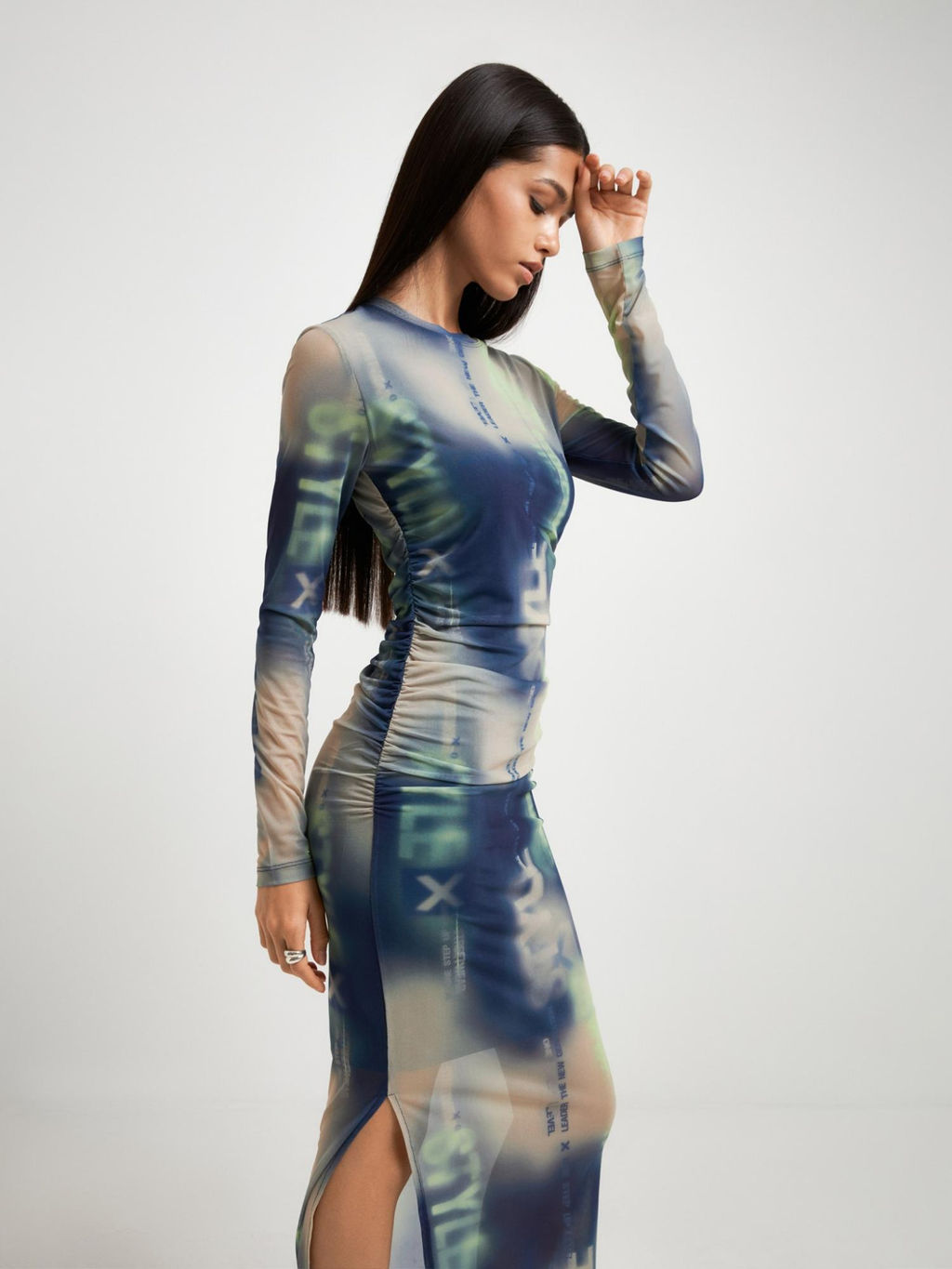 10200201034 Платье жен. Beffi сине-зеленый