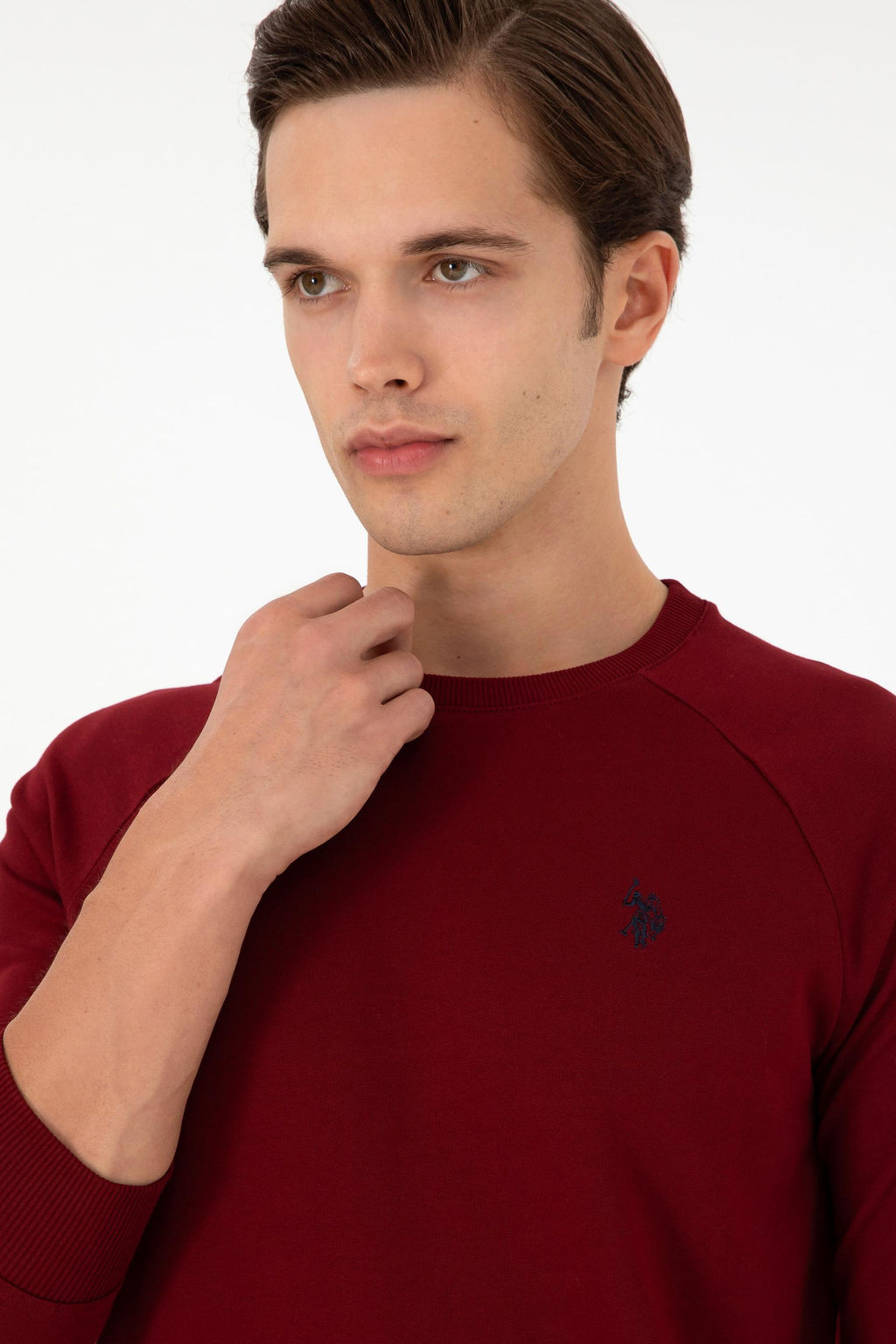 Свитшот мужской U.S. Polo Assn бордово-красный  фото 2