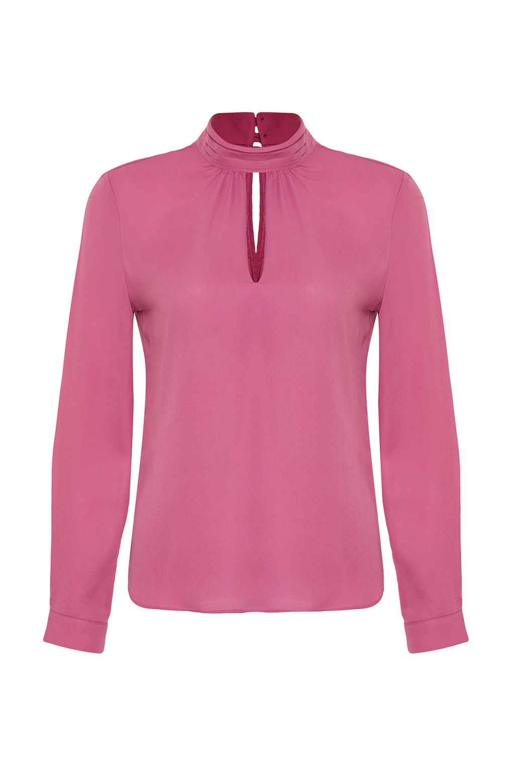 Mor Dik Yaka Uzun Kollu Dokuma Bluz TWOAW20BZ0461 - Trendyolmilla фото 7