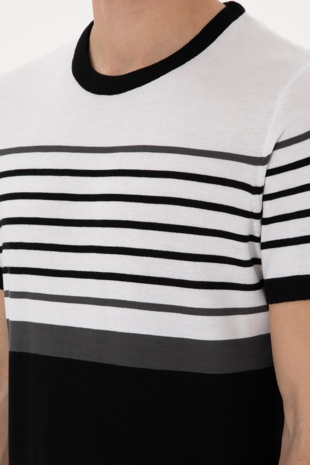 Erkek Slim Fit Bisiklet Yaka Siyah Ti__rt Sepette S_rpriz _ndirim - U.s. polo assn фото 7