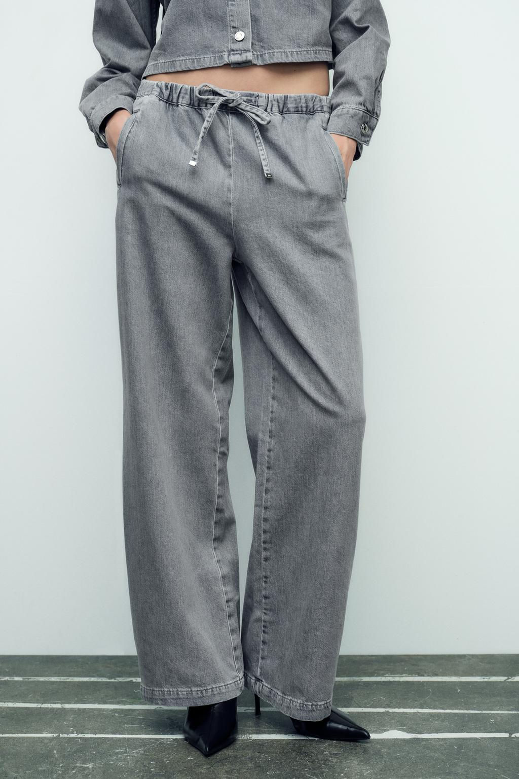 Z1975 HIGH-WAIST WIDE-LEG JOGGER JEANS - Zara фото 22