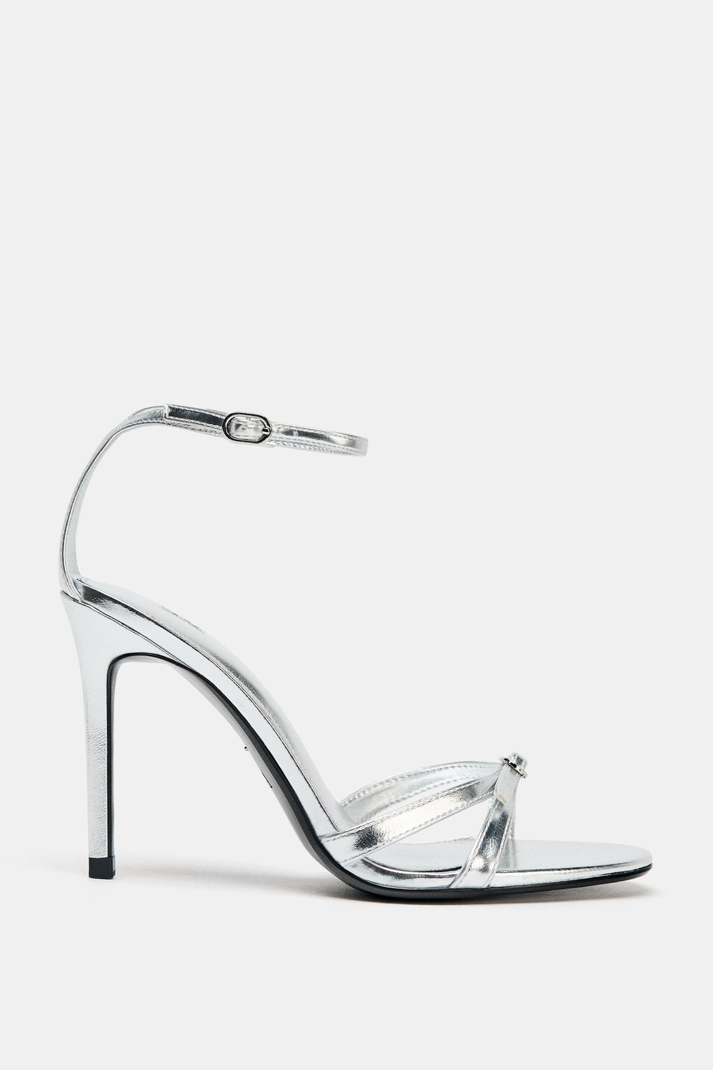 METALLIC HIGH-HEEL SANDALS - Zara фото 21