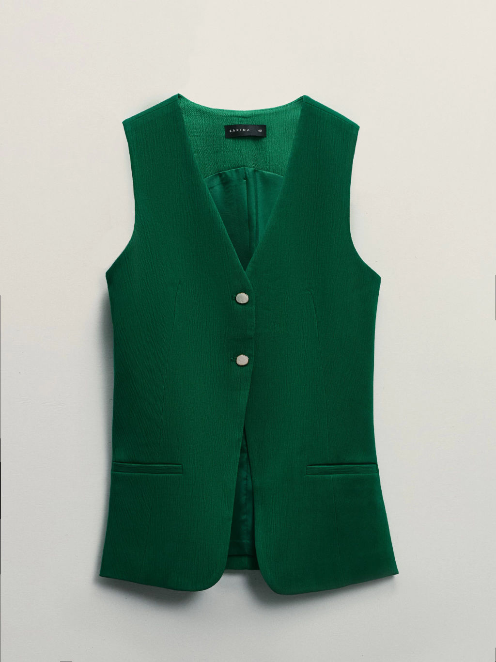 Жилет приталенного силуэта из вискозы / Zarina фото 7