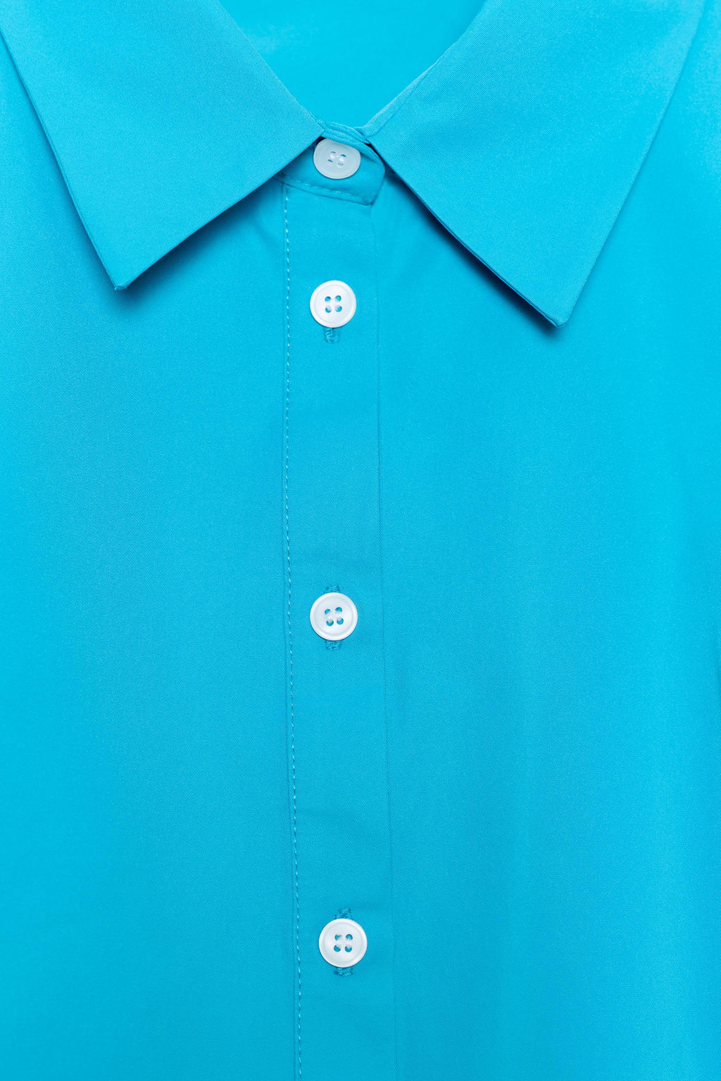 CAMISA ENTALLADA TAFET?N / Azul el?ctrico - Zara фото 8