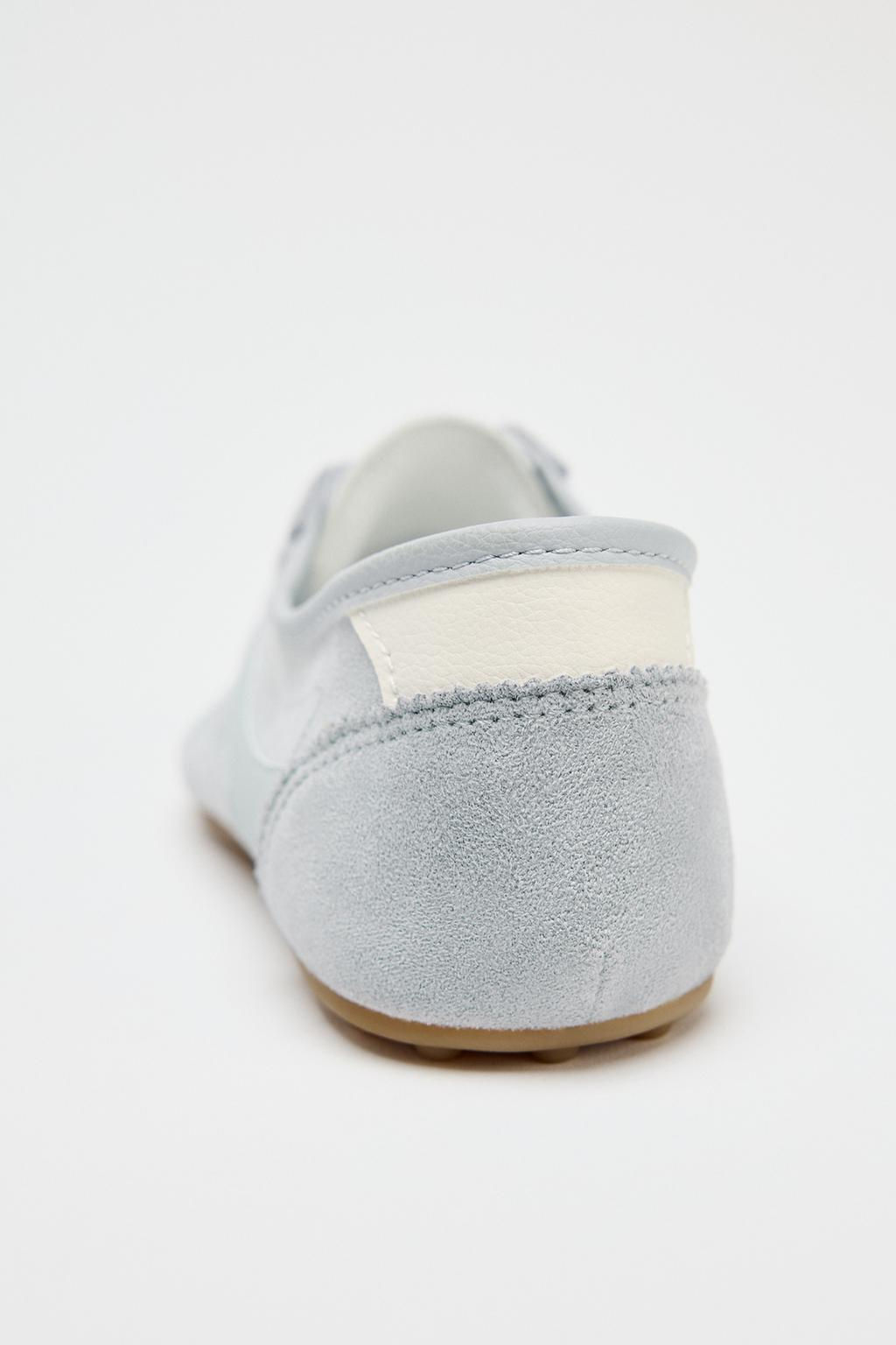 FLAT COMBINATION DERBY SHOES - Zara фото 6