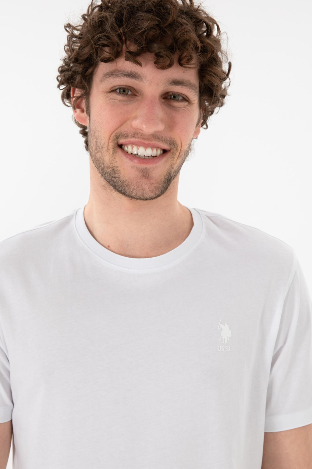 Erkek Regular Fit Bisiklet Yaka Beyaz Basic Ti__rt Sepette S_rpriz _ndirim - U.s. polo assn фото 3
