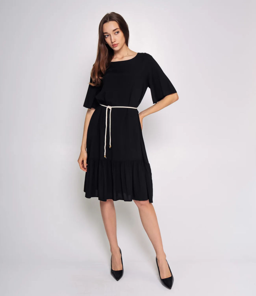 Платье #КТ69012, чёрный