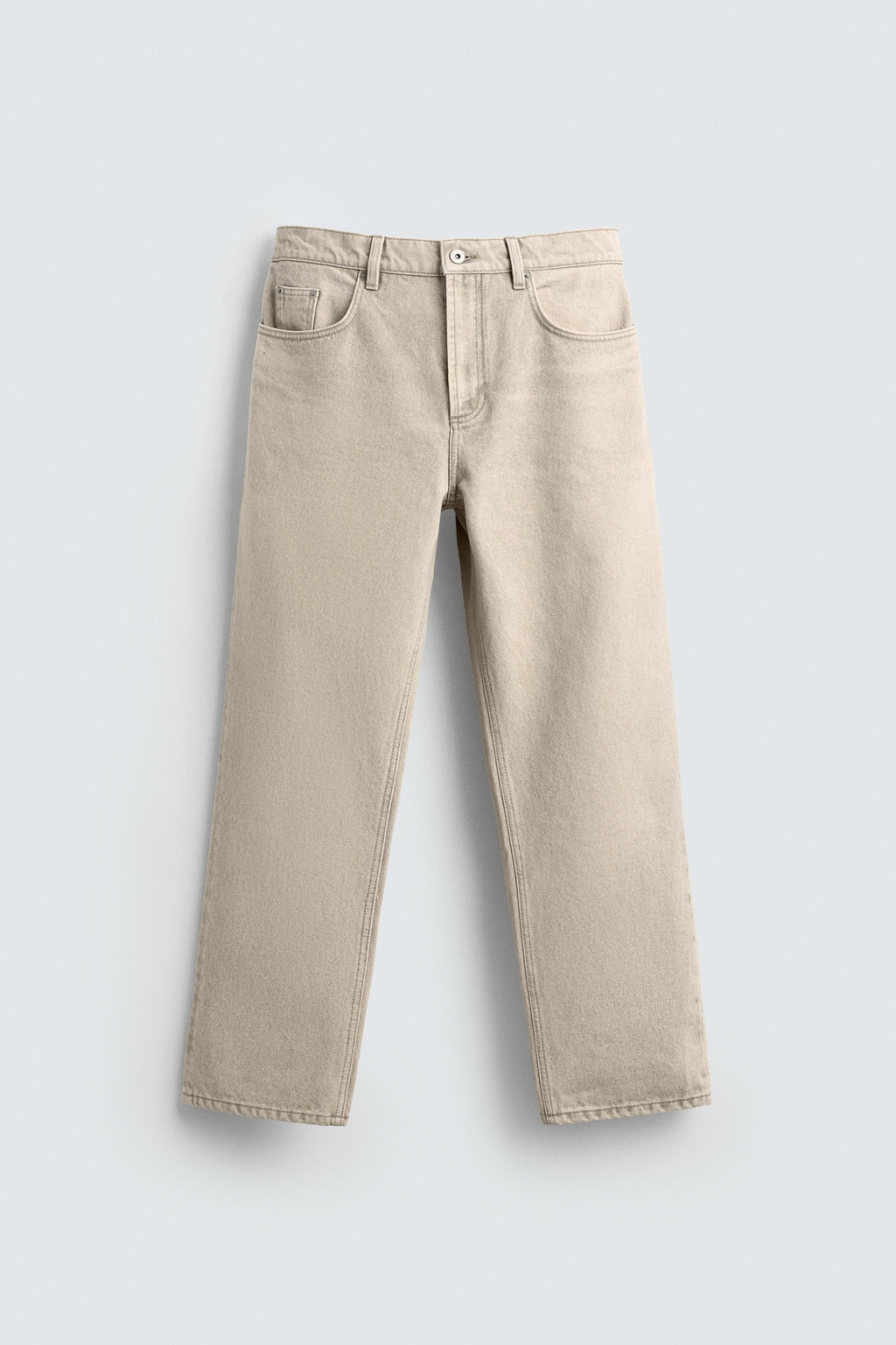 WASHED PRINT STRAIGHT-LEG JEANS - Zara фото 7