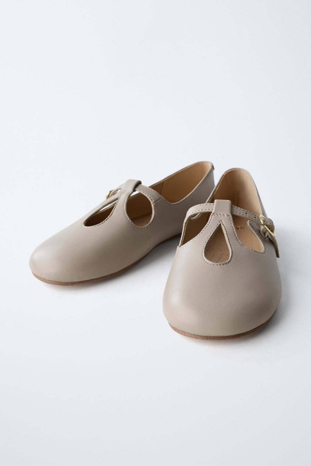LEATHER BALLERINAS - Zara фото 3