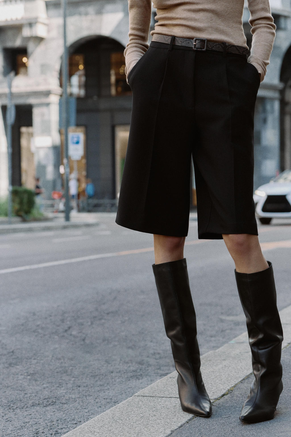 LONG BERMUDA SHORTS WITH BELT - Zara фото 5