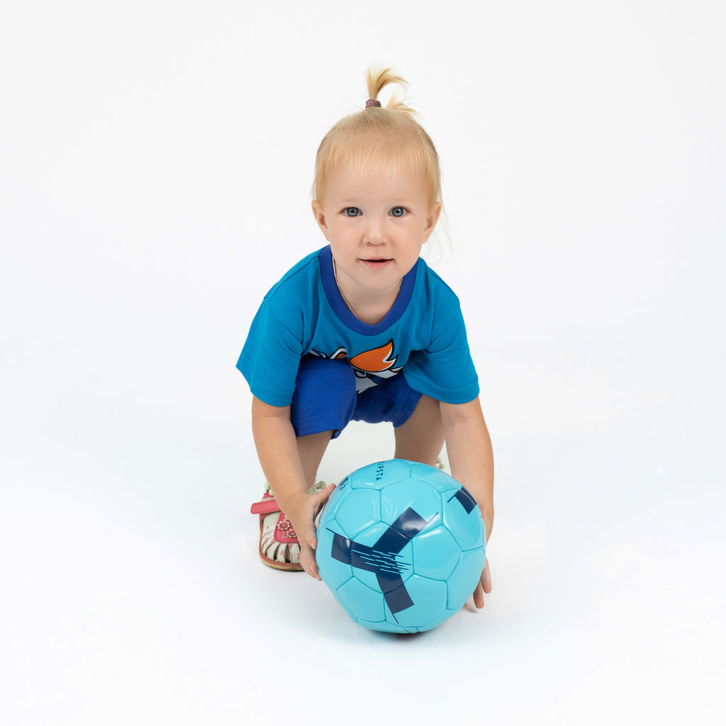 Костюм детский василек/бирюза принт кот в очках 7056п (110, 60)