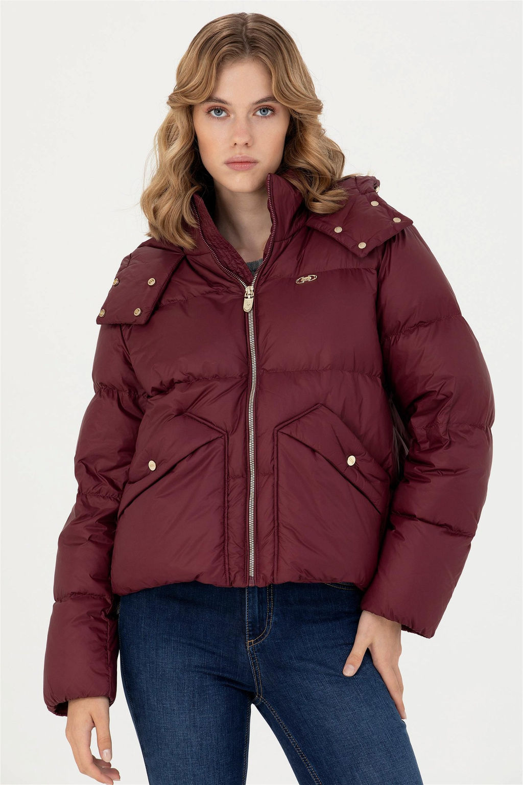 Женское бордовое пальто Неожиданная скидка в корзине - U.s. polo assn фото 3