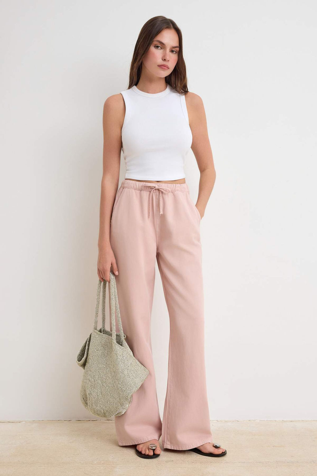Ac?k Pembe Yuksek Bel Wideleg Tencel Kar?s?ml? Jeans TWOSS26JE00209 - Trendyolmilla фото 10