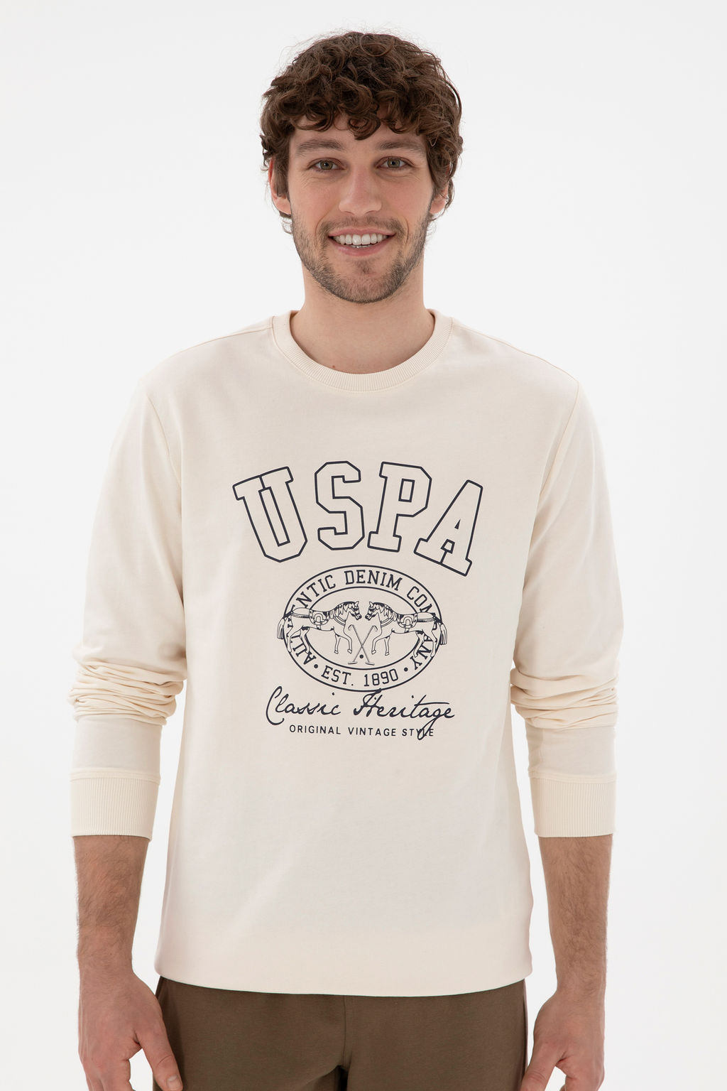 Мужская толстовка крема Неожиданная скидка в корзине - U.s. polo assn фото 10