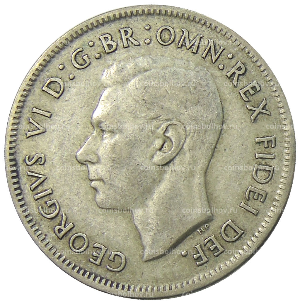 Монета 1 флорин (2 шиллинга) 1951 года Австралия 50 лет Федерации