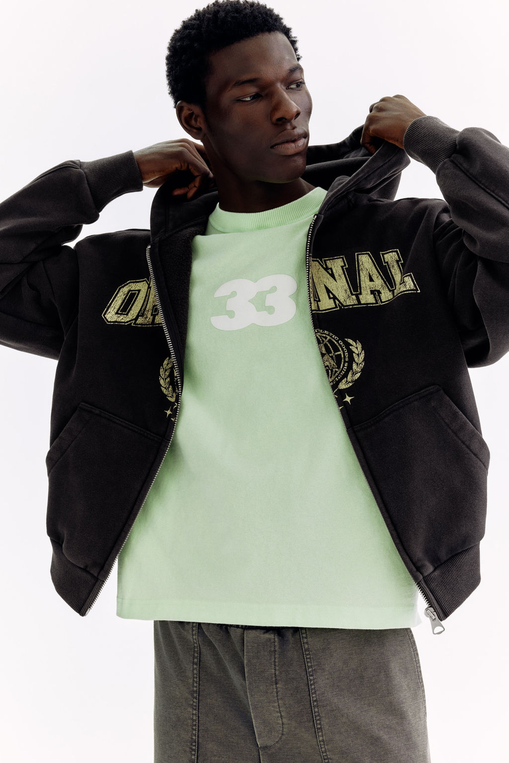 Chaqueta sudadera estampada Oversized Fit - H&m фото 4