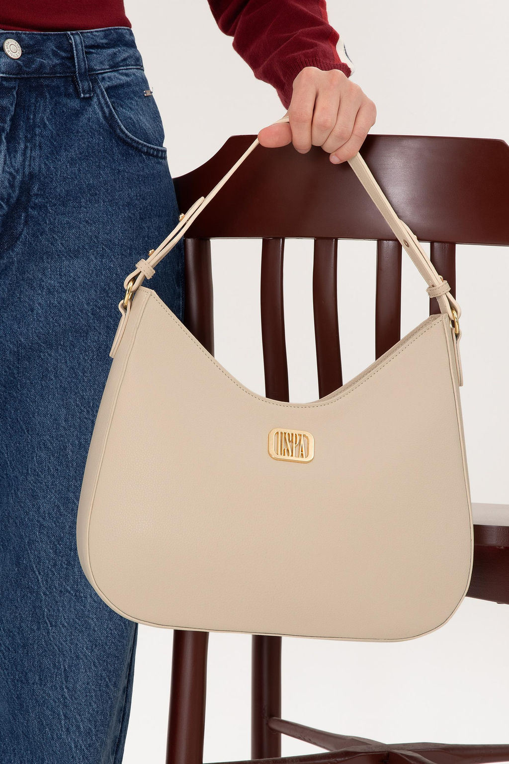 Женская бежевая сумка через плечо Неожиданная скидка в корзине - U.s. polo assn фото 2